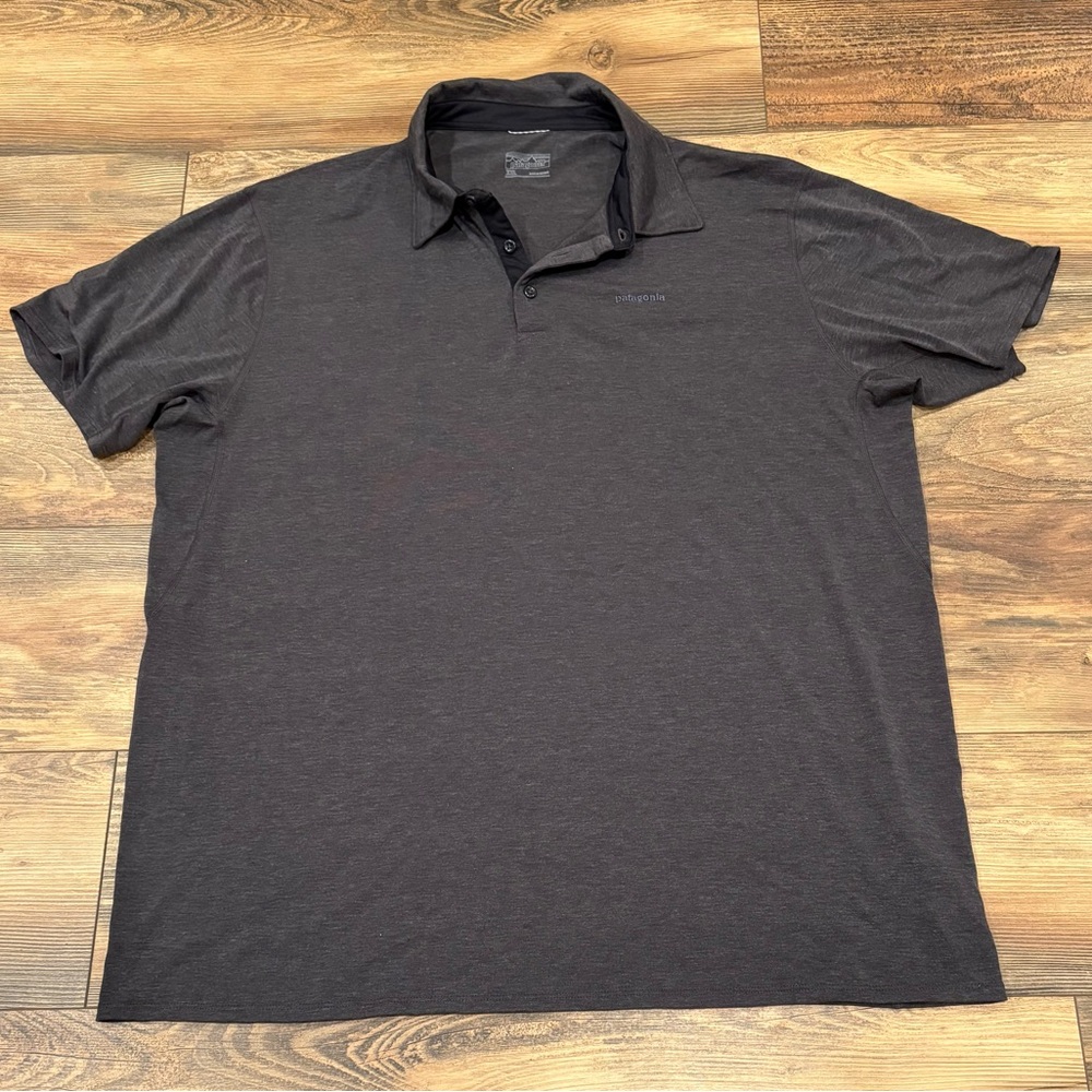 Men's Patagonia Charcoal color essential Polo Shirt size XXL